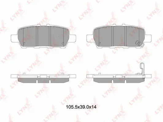 BD-5745 LYNXAUTO Комплект тормозных колодок, дисковый тормоз (фото 1)