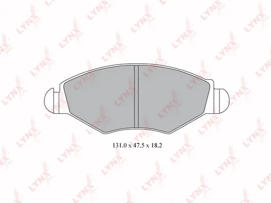 BD-6106 LYNXAUTO Комплект тормозных колодок, дисковый тормоз (фото 1)