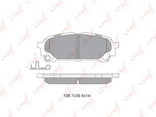 BD-7113 LYNXAUTO Комплект тормозных колодок, дисковый тормоз (фото 1)