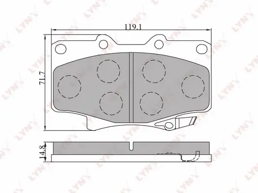 BD-7504 LYNXAUTO Комплект тормозных колодок, дисковый тормоз (фото 1)