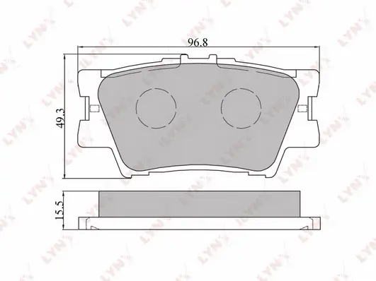 BD-7532 LYNXAUTO Комплект тормозных колодок, дисковый тормоз (фото 1)