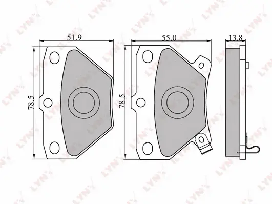 BD-7538 LYNXAUTO Комплект тормозных колодок, дисковый тормоз (фото 1)