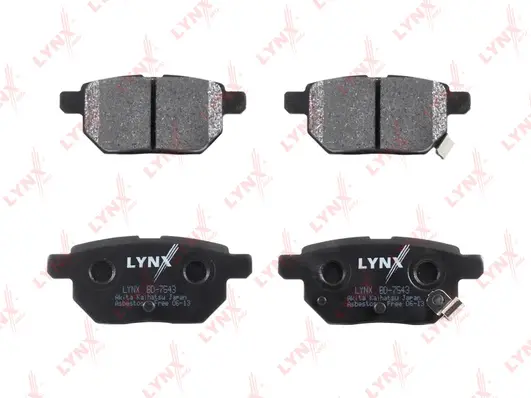 BD-7543 LYNXAUTO Комплект тормозных колодок, дисковый тормоз (фото 2)