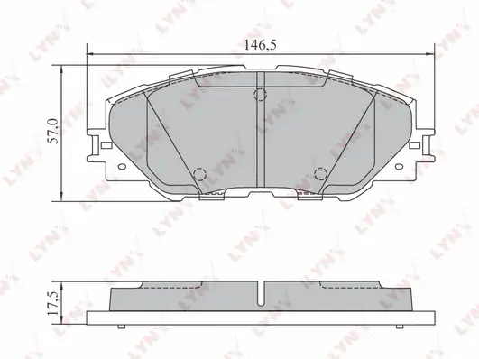 BD-7572 LYNXAUTO Комплект тормозных колодок, дисковый тормоз (фото 1)