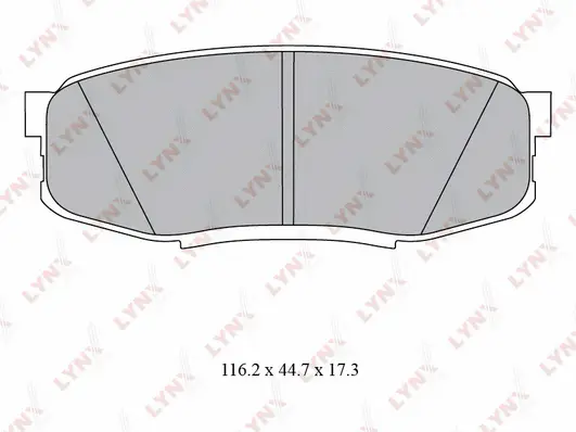 BD-7581 LYNXAUTO Комплект тормозных колодок, дисковый тормоз (фото 1)