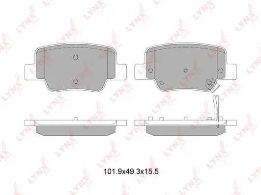BD-7601 LYNXAUTO Комплект тормозных колодок, дисковый тормоз (фото 1)