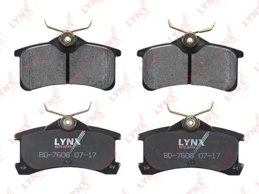 BD-7608 LYNXAUTO Комплект тормозных колодок, дисковый тормоз (фото 1)