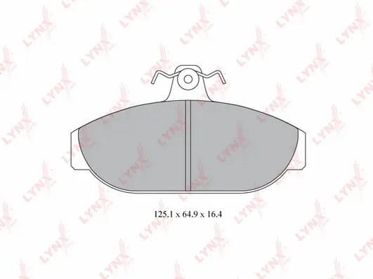 BD-7806 LYNXAUTO Комплект тормозных колодок, дисковый тормоз (фото 1)