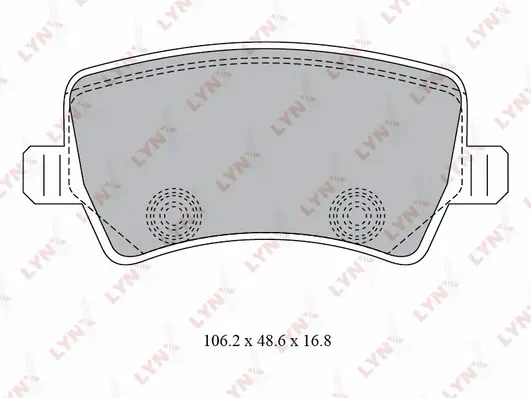 BD-7817 LYNXAUTO Комплект тормозных колодок, дисковый тормоз (фото 1)