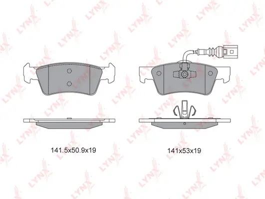 BD-8039 LYNXAUTO Комплект тормозных колодок, дисковый тормоз (фото 1)