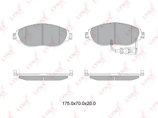 BD-8042 LYNXAUTO Комплект тормозных колодок, дисковый тормоз (фото 1)