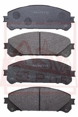 AKD-01102 ASVA Комплект тормозных колодок, дисковый тормоз (фото 1)