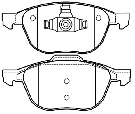 AKD-0365 ASVA Комплект тормозных колодок, дисковый тормоз (фото 1)