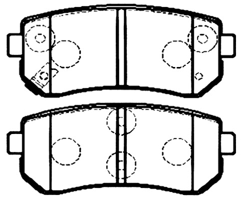 AKD-0436 ASVA Комплект тормозных колодок, дисковый тормоз (фото 1)