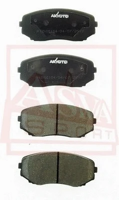 AKD-05104 ASVA Комплект тормозных колодок, дисковый тормоз (фото 1)