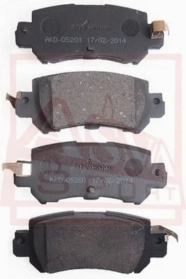 AKD-05201 ASVA Комплект тормозных колодок, дисковый тормоз (фото 1)