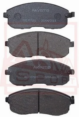 AKD-07101 ASVA Комплект тормозных колодок, дисковый тормоз (фото 1)
