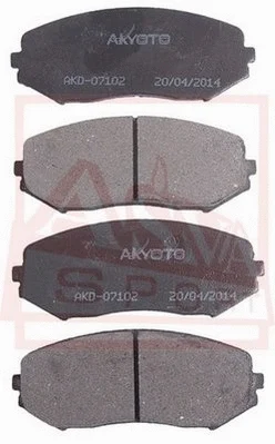 AKD-07102 ASVA Комплект тормозных колодок, дисковый тормоз (фото 1)