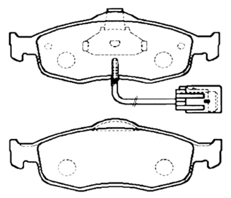 AKD-1012 ASVA Комплект тормозных колодок, дисковый тормоз (фото 1)