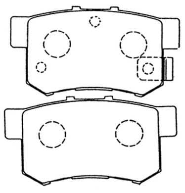 AKD-1119 ASVA Комплект тормозных колодок, дисковый тормоз (фото 1)