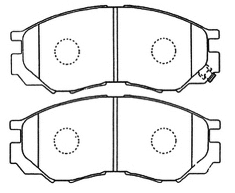 AKD-1184 ASVA Комплект тормозных колодок, дисковый тормоз (фото 1)