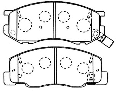 AKD-1198 ASVA Комплект тормозных колодок, дисковый тормоз (фото 1)