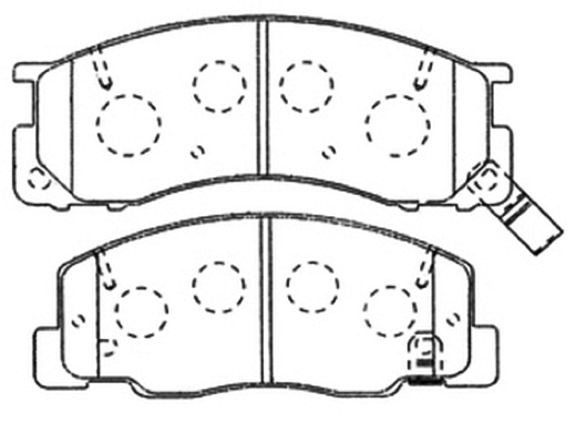 AKD-1199 ASVA Комплект тормозных колодок, дисковый тормоз (фото 1)