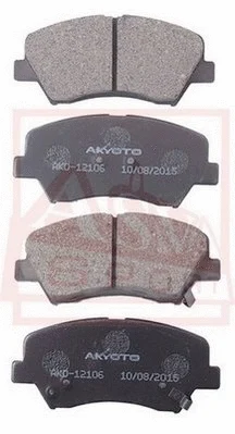 AKD-12106 ASVA Комплект тормозных колодок, дисковый тормоз (фото 1)