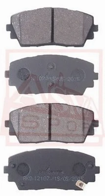 AKD-12107 ASVA Комплект тормозных колодок, дисковый тормоз (фото 1)