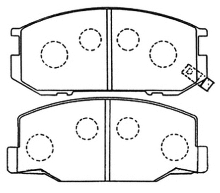 AKD-1217 ASVA Комплект тормозных колодок, дисковый тормоз (фото 1)