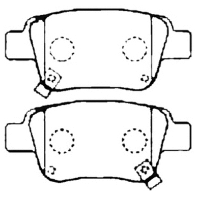 AKD-1258 ASVA Комплект тормозных колодок, дисковый тормоз (фото 1)