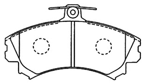 AKD-1283 ASVA Комплект тормозных колодок, дисковый тормоз (фото 1)