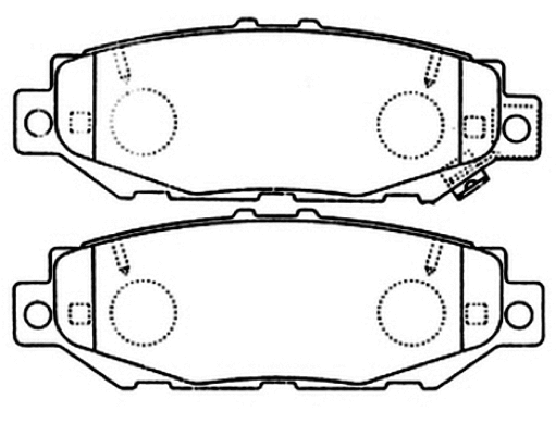 AKD-1345 ASVA Комплект тормозных колодок, дисковый тормоз (фото 1)