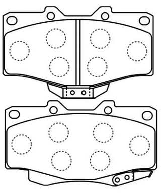 AKD-1387 ASVA Комплект тормозных колодок, дисковый тормоз (фото 1)