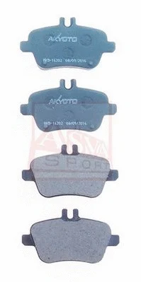 AKD-16202 ASVA Комплект тормозных колодок, дисковый тормоз (фото 1)