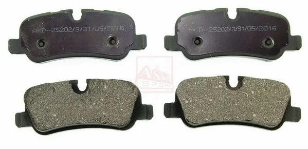 AKD-25202 ASVA Комплект тормозных колодок, дисковый тормоз (фото 1)