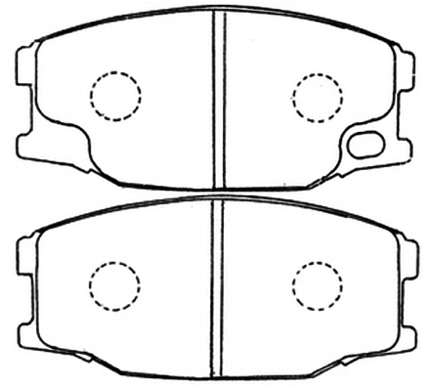 AKD-3407 ASVA Комплект тормозных колодок, дисковый тормоз (фото 1)