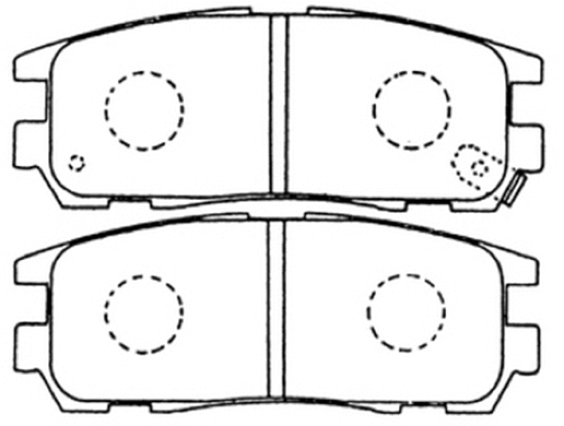 AKD-4299 ASVA Комплект тормозных колодок, дисковый тормоз (фото 1)