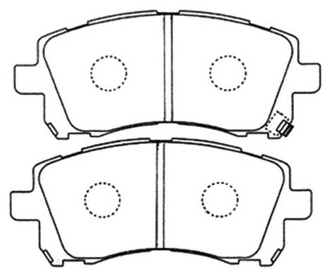 AKD-7390 ASVA Комплект тормозных колодок, дисковый тормоз (фото 1)