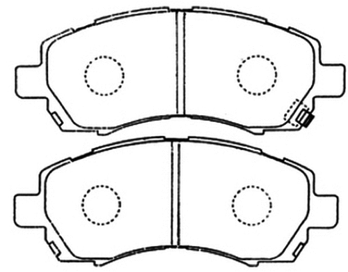 AKD-7398 ASVA Комплект тормозных колодок, дисковый тормоз (фото 1)