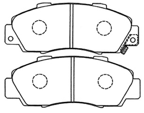 AKD-8254 ASVA Комплект тормозных колодок, дисковый тормоз (фото 1)