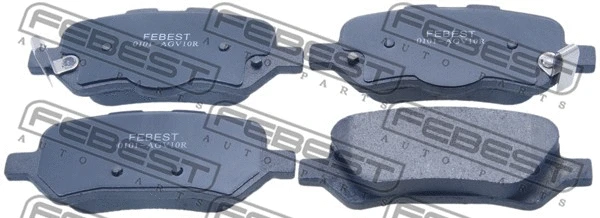 0101-AGV10R FEBEST Комплект тормозных колодок, дисковый тормоз (фото 1)