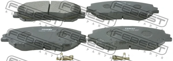 0201-J11EF FEBEST Комплект тормозных колодок, дисковый тормоз (фото 1)