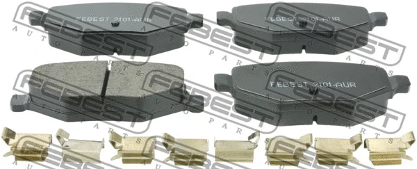 2101-AUR FEBEST Комплект тормозных колодок, дисковый тормоз (фото 1)