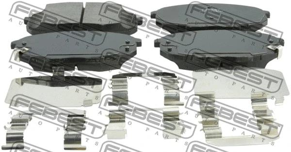 2201-CERIIF FEBEST Комплект тормозных колодок, дисковый тормоз (фото 1)