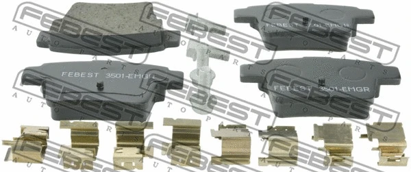3501-EMGR FEBEST Комплект тормозных колодок, дисковый тормоз (фото 1)