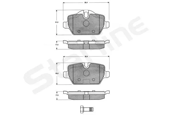 BD S461 STARLINE Комплект тормозных колодок, дисковый тормоз (фото 1)