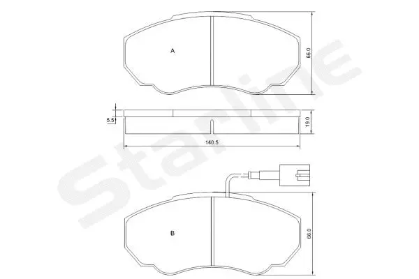 BD S839P STARLINE Комплект тормозных колодок, дисковый тормоз (фото 1)