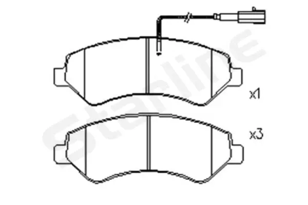 BD S846P STARLINE Комплект тормозных колодок, дисковый тормоз (фото 1)
