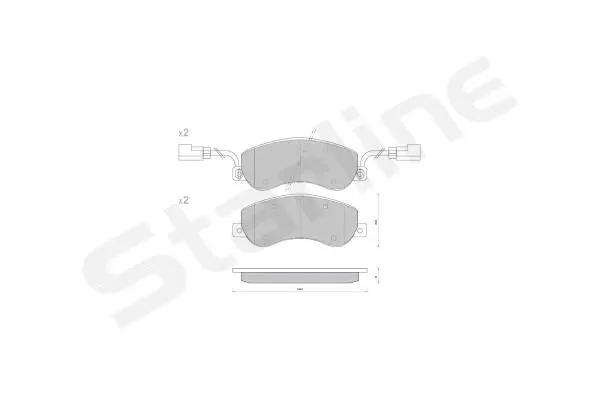 BD S848P STARLINE Комплект тормозных колодок, дисковый тормоз (фото 1)